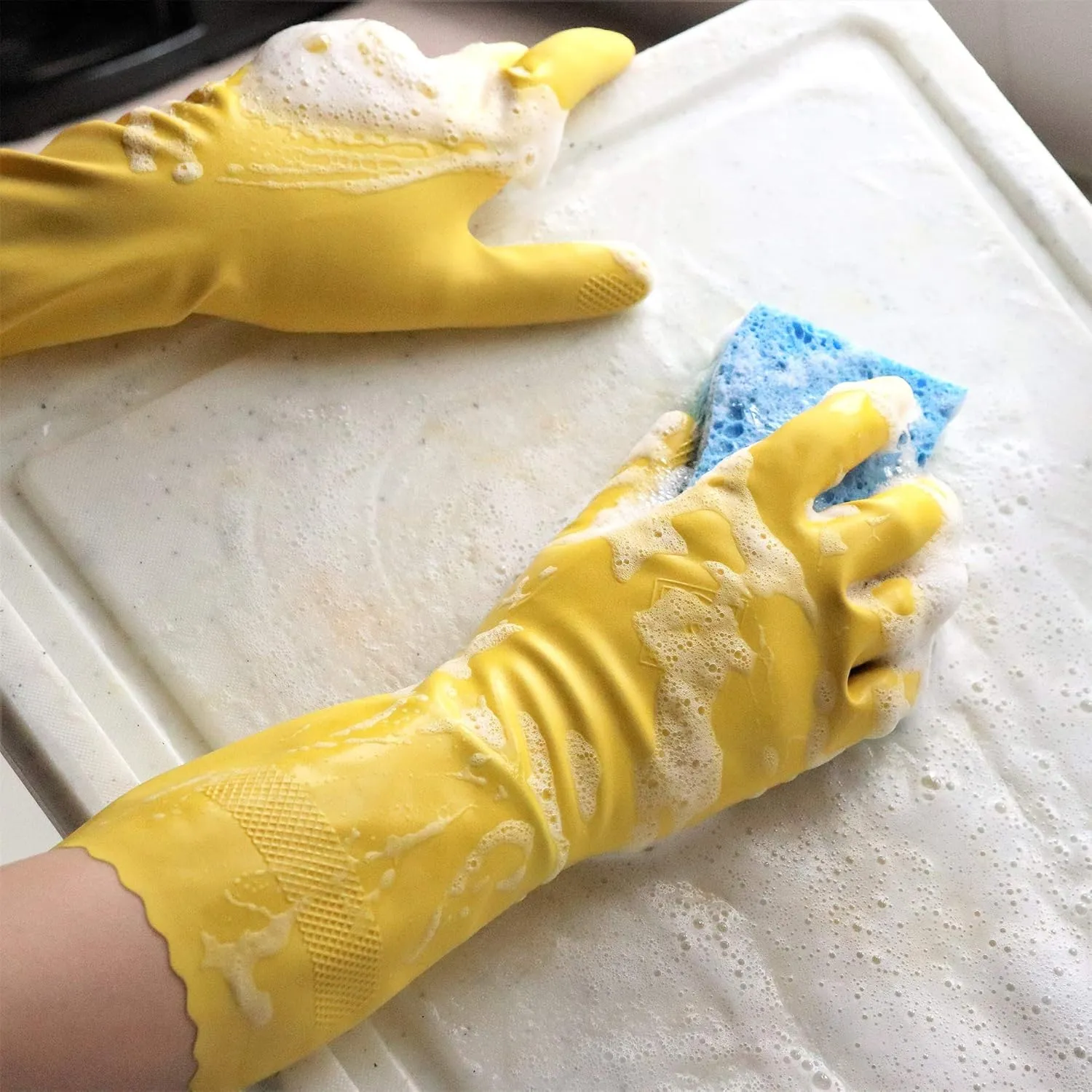 PLAYTEX PROTECTIVE_GLOVE Handsaver Reusable Rubber Gloves (Large, Pack - 3)