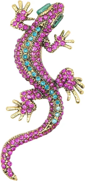Pretty Animal Brooches Rose Gold and Platinum Plated Full Shining Crystal Brooch Pink Cat's Eye Brooch Pins