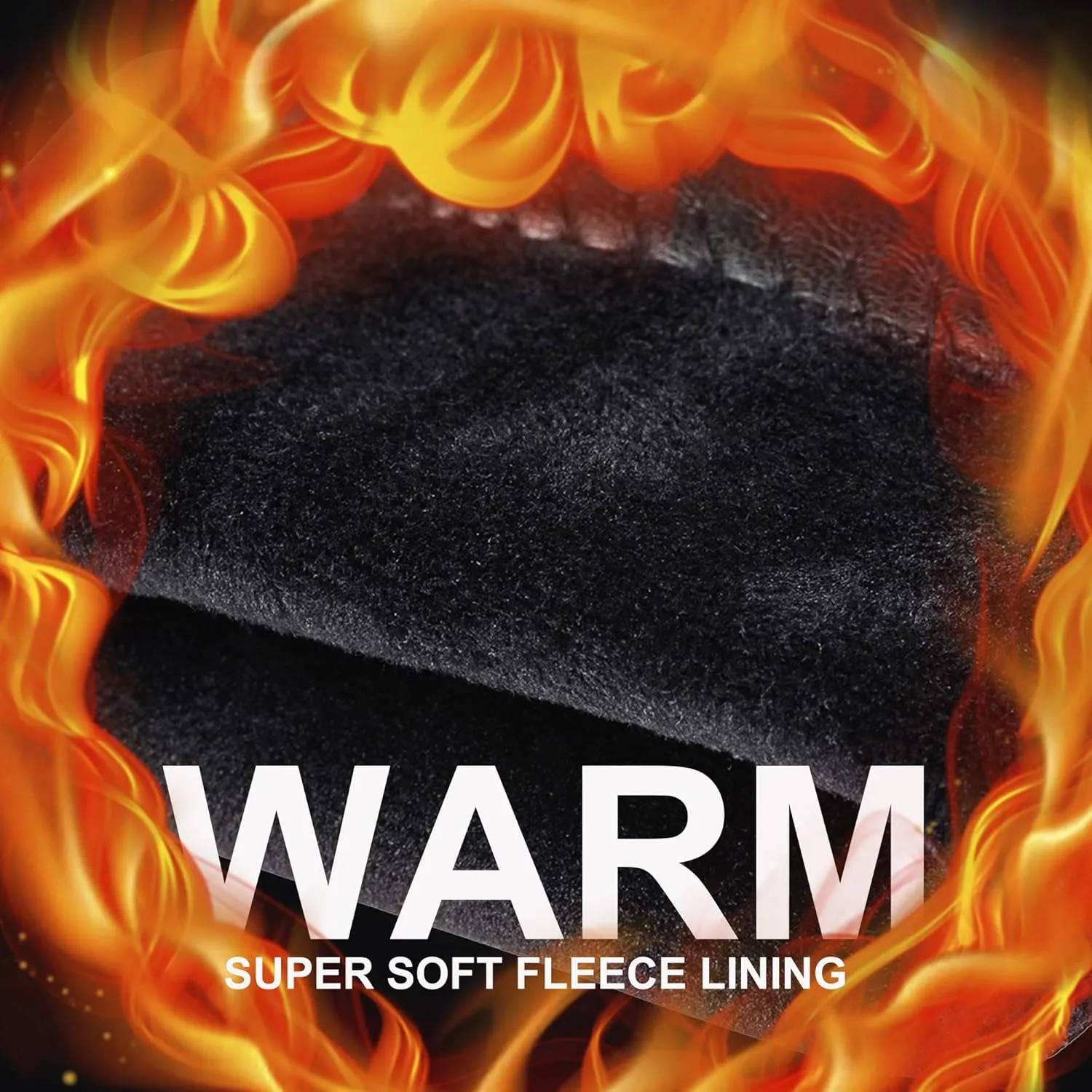 QOF Winter Fashion Leather Gloves for Women,Finger Touchscreen Wool Lined Windproof Warm Suede Driving Gloves
