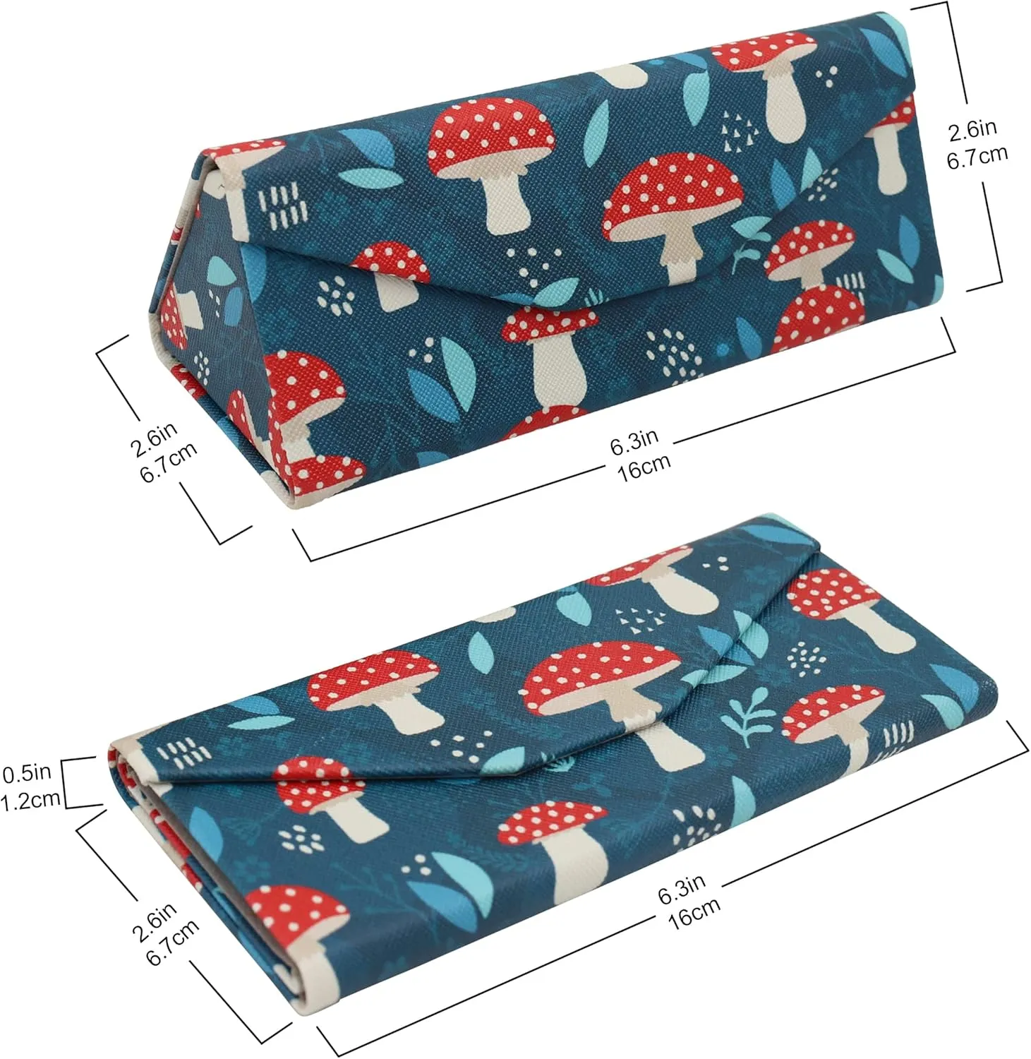 Real Sic Glasses Case for Men and Women - Magnetic Folding Hard Shell Sunglass Holder - Inspired by Nature