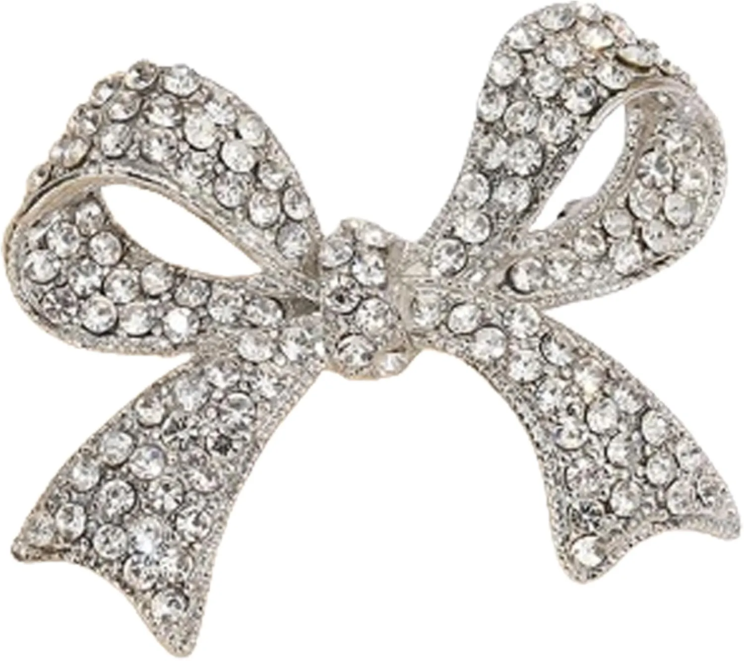 Rhinestone Bow Brooch Pins,Vintage Crystal Ribbon Bow Pearl Lapel Pins Elegant Clothes Hat Bag Brooch Accessories for Women Girls