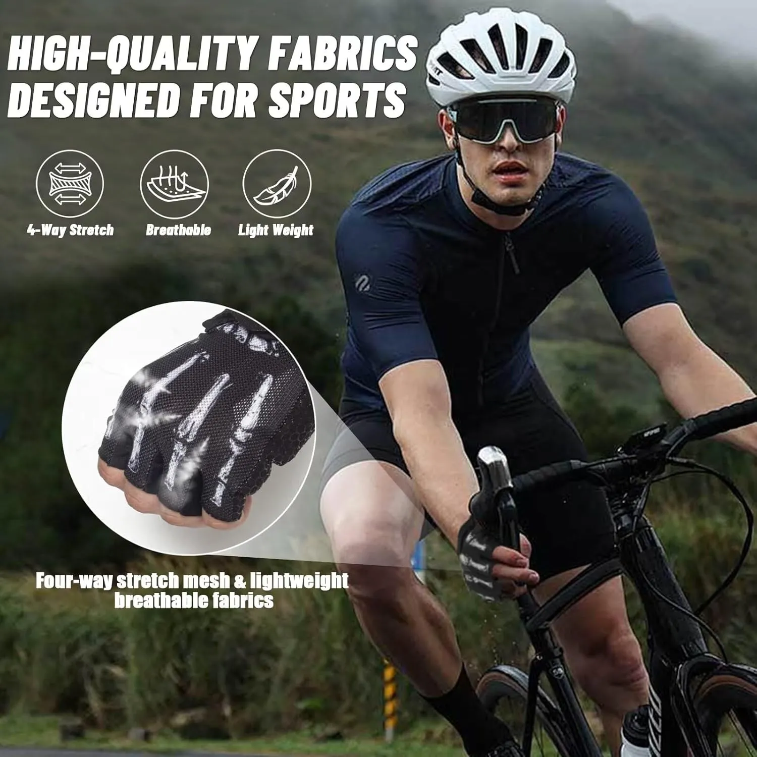 RIGWARL Workout Gloves, Lightweight Fitness Gloves with Full Palm Protection and Excellent Grip for Men Women, Weight Lifting Gloves for Cycling Pull ups Exercise