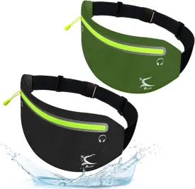 Running Belt Phone Holder, Mothers Day Gifts for Mom Wife Her Teens, Money Belt bag, Flat Fanny Packs for Women Men, Workout Gear Accessories, Waist pouch for Runners, Walking, Travel, Gym, Exercise