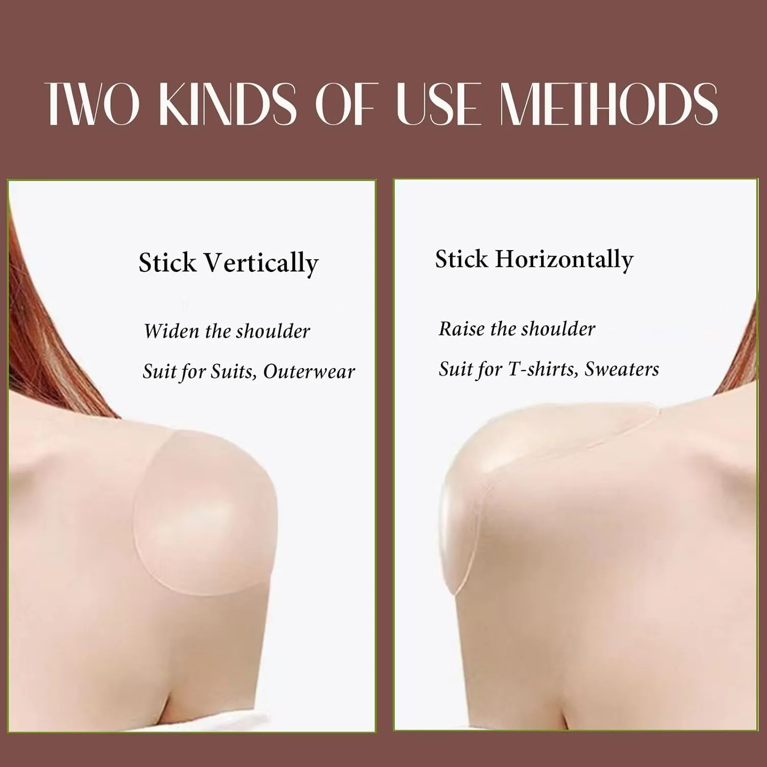 Sholder Pads Ultra Silicone Shoulder Pads for Womens Clothing Boost Comfort and Posture with Natural,Secure Lightweight Design Ideal for Formal, Casual and Active wear.1 Pair - Transparent