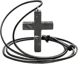 Shungite Pendant - Catholic Cross Jewerly - Affirms the Wearers Faith - Projects its Blessings inwardly for the Protection of the Soul