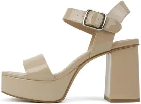 Soda MACEY ~ Women Open Square Toe Single Band High Heel Platform Dress Sandal with Adjustable Ankle Strap