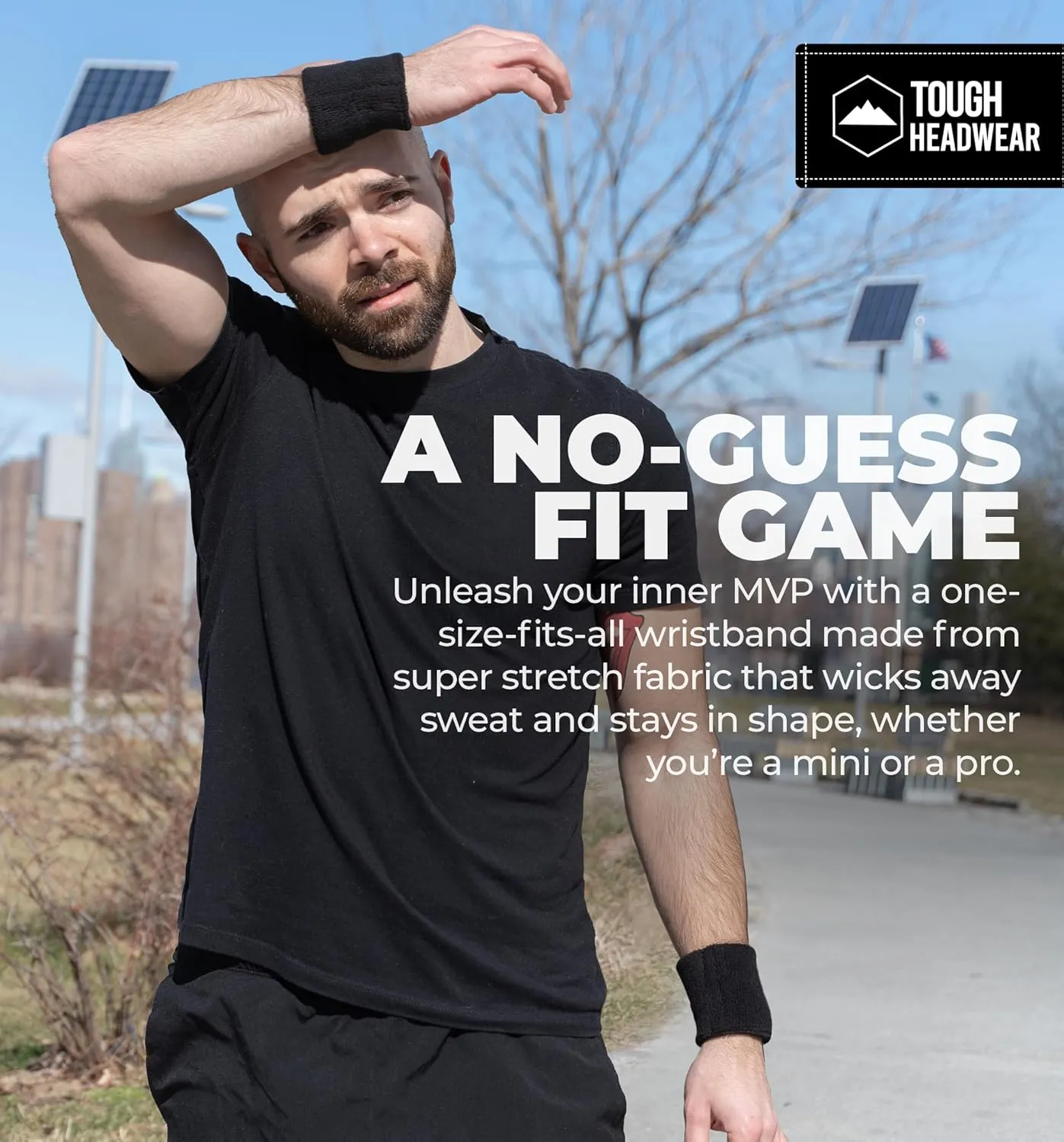 Sports Sweatbands - Arm Bands for Wrists, Sweat Absorption for Men & Women