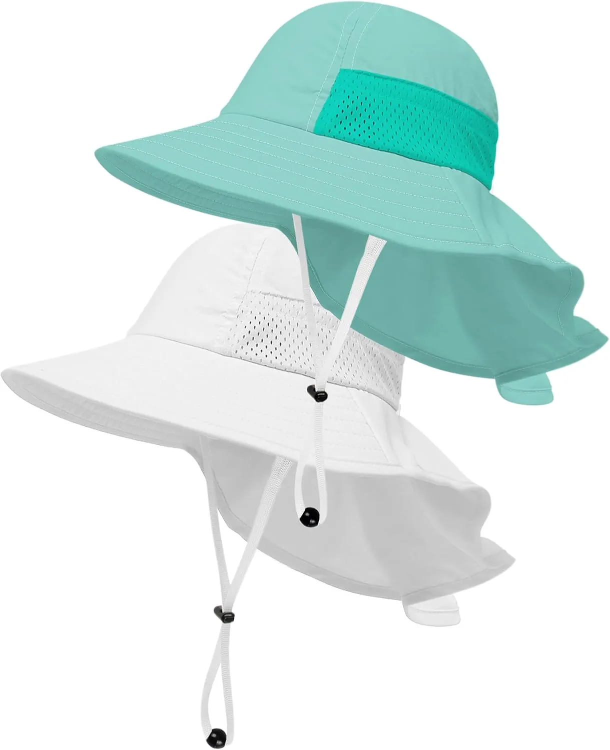 Toddler Baby Sun Hat Kids Summer UPF 50  for Boys Girls Adjustable Beach Hats with Bucket Wide Brim Age 1-7 Years