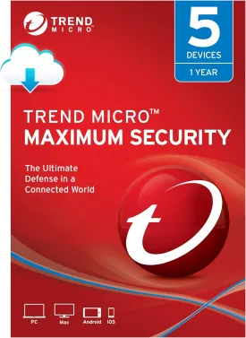 Trend Micro Maximum Security 5 User [Digital] [PC/Mac Download]