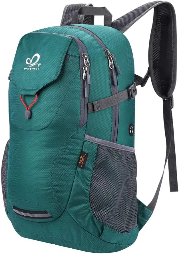 WATERFLY Lightweight Packable Hiking Backpack: 30L Foldable Travel Daypack Ultralight Camping Day Pack for Woman Man