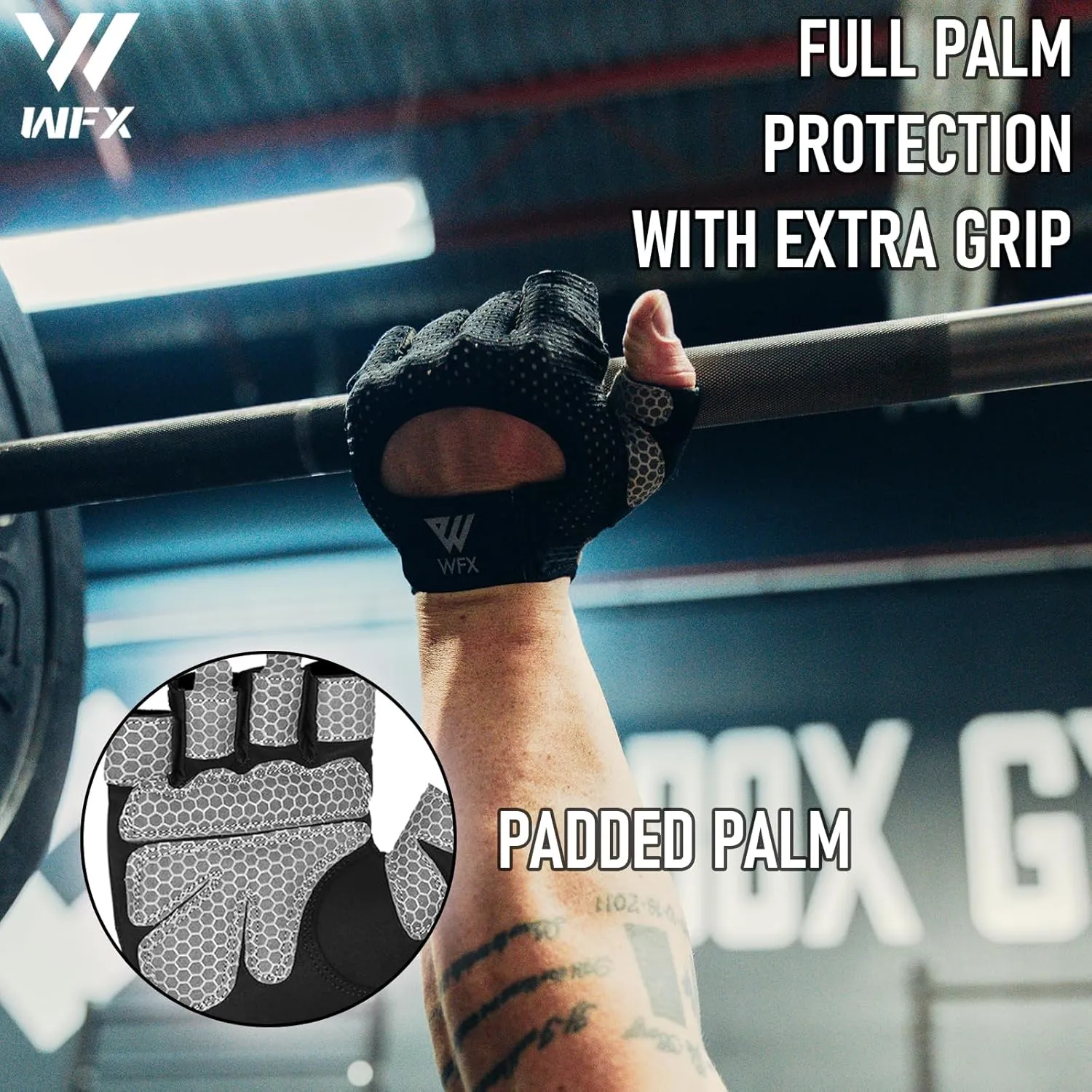 Weight Lifting Gloves for Men Women Gym Gloves with Wrist Wrap Support for Workout Training Exercise Fitness Hanging, Pull ups for Dumbbell, Cycling