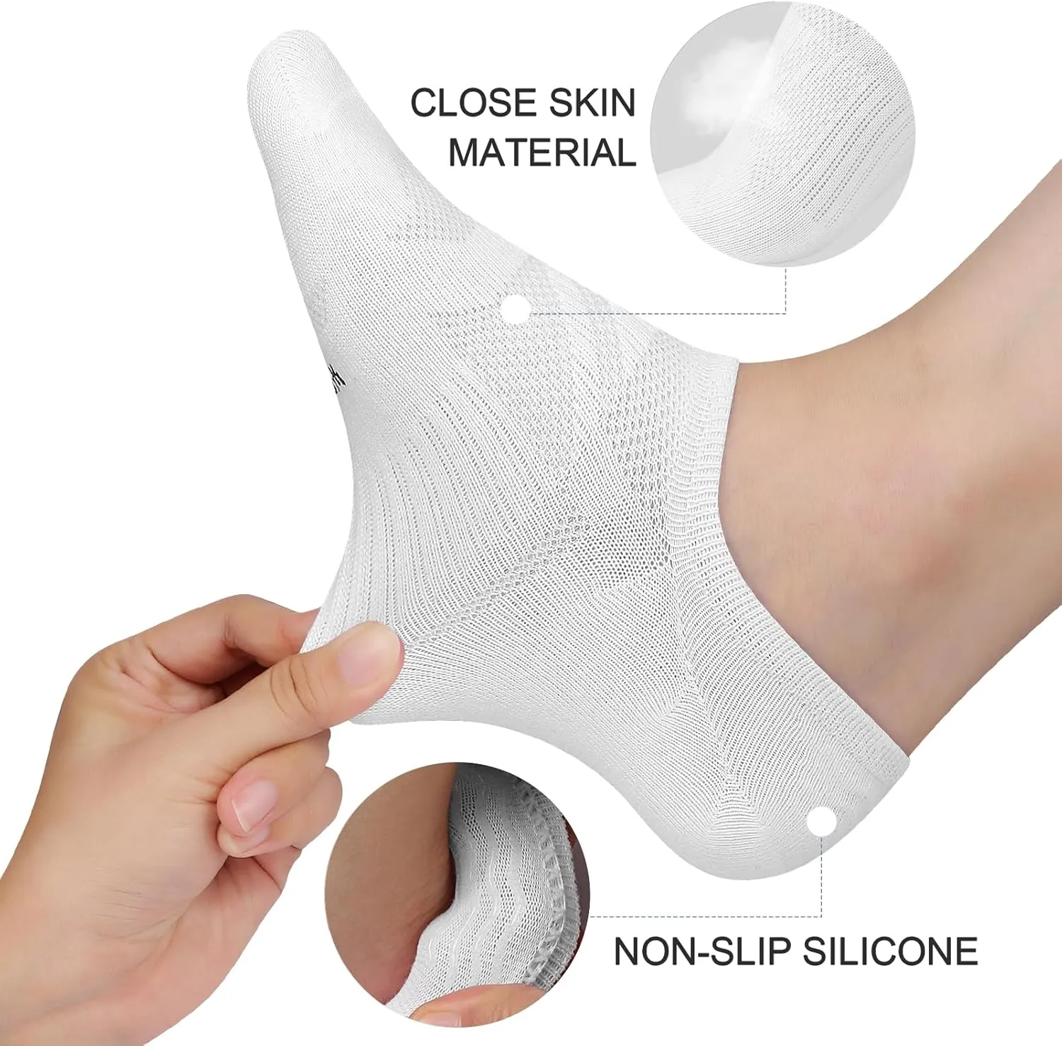 wernies No Show Socks Women - 8 Pairs Ankle Socks for Women, Low Cut Socks Short Cotton Socks, Invisible Casual Socks