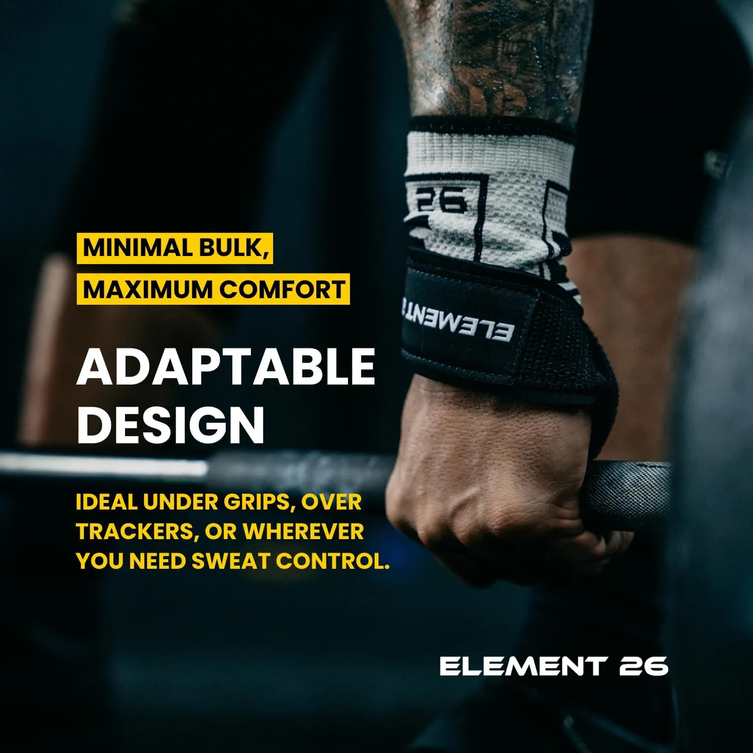 Wicking Wrist Sweat Bands (4 Pack) - for Men, Women, Cross Training, Weightlifting, Functional Fitness, WODs, Sports