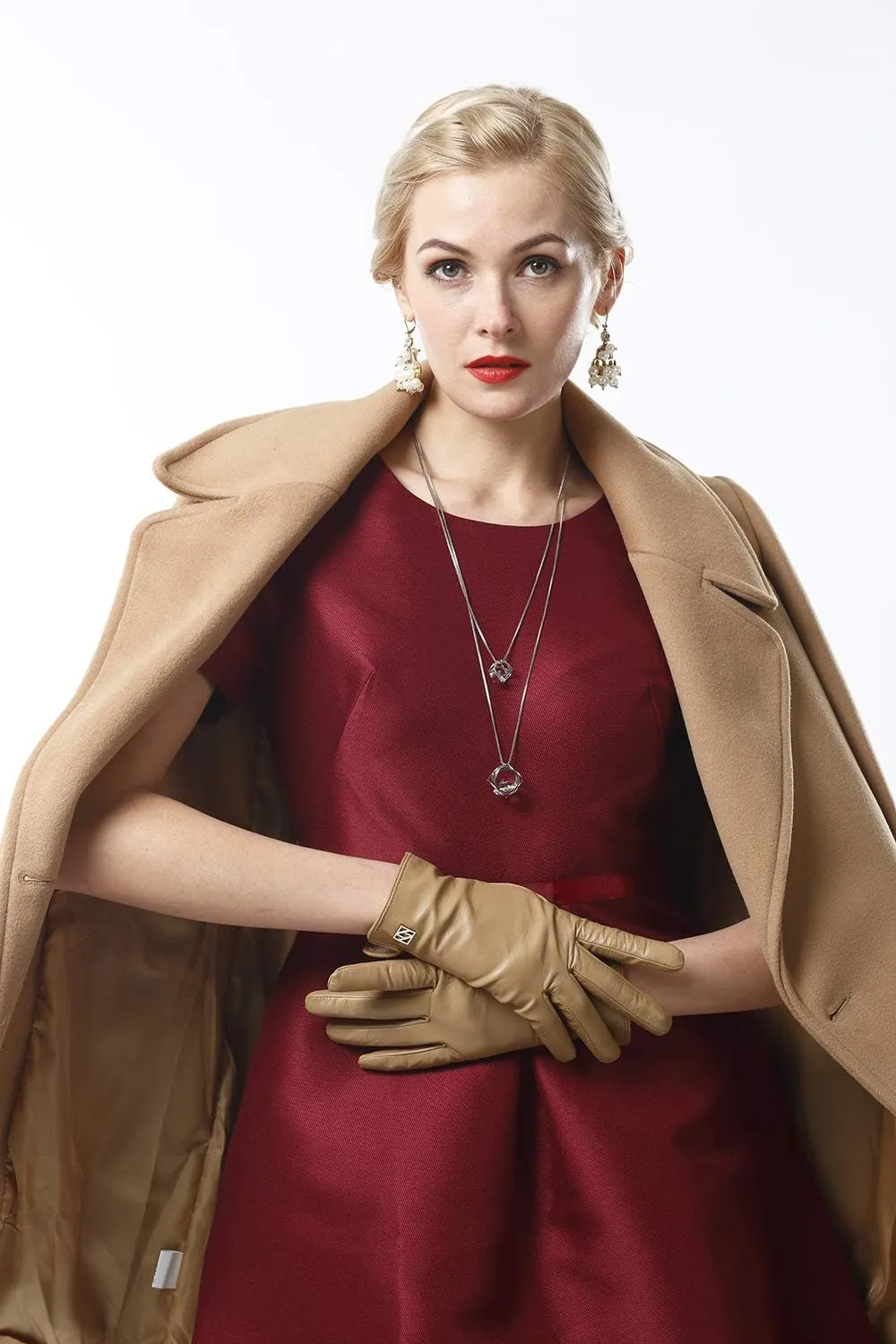 Women's Italian Leather Gloves Lambskin Winter Comfort Gloves (Touchscreen or Non-Touchscreen)