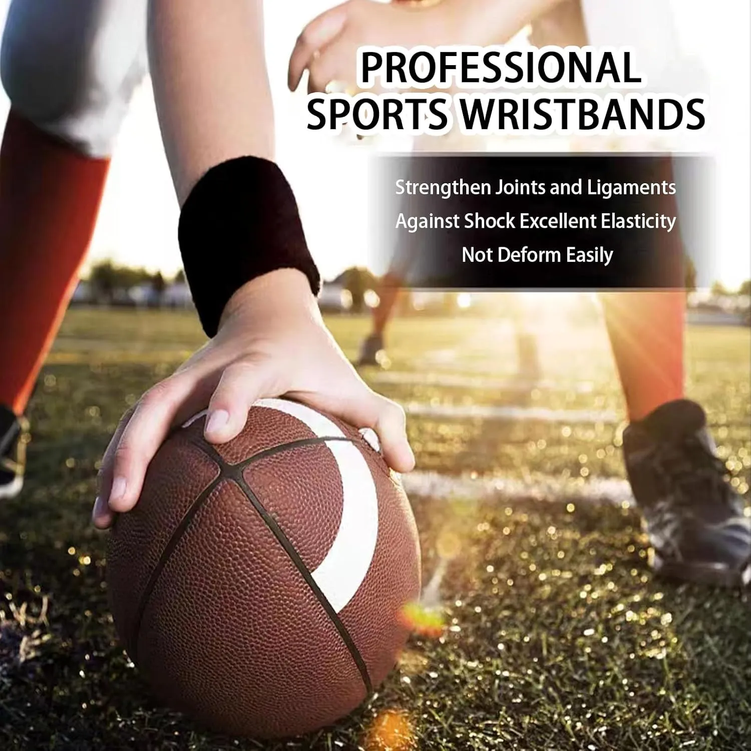Wristbands Sweatbands for Men & Women, Breathable Tennis Wrist Bands Absorbent Sweat Band Multiuse Wristband for Basketball, Running, Gym, Working Out