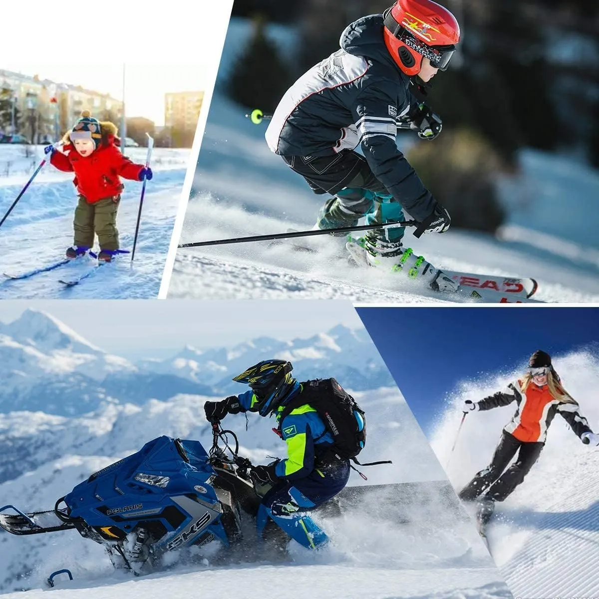 YR.Lover Momoon Ski Gloves, Waterproof Touch Screen Winter Gloves for Boys, Girls, Men, Women