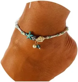 Zoestar Layered Ankle Bracelets Gold Bohemian Summer Sand Beach Anklet Jewelry for Women